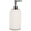 Clayre & Eef 65871 Dispenser per sapone in poliresina bianca Ø 8x21 cm 475 ml