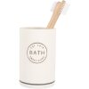 Clayre & Eef 65872 Portaspazzolino Bianco Ø 8x13 cm Poliresina