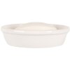 Clayre & Eef 6CE1987 Portasapone in ceramica bianca Ø 13x3 cm