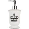 Clayre & Eef 6CE1997 Distributore di sapone in ceramica bianca Ø 9x20 cm 350 ml