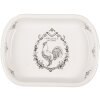 Clayre & Eef 6CE2006 Portasapone in ceramica bianca stile country 13x10x3 cm