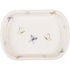 Clayre & Eef 6CE2010 Portasapone in ceramica bianca 13x10x3 cm Modello a farfalla
