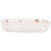 Clayre & Eef 6CE2010 Portasapone in ceramica bianca 13x10x3 cm Modello a farfalla