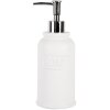 Clayre & Eef 65874 Dispenser per sapone in poliresina bianca Ø 8x21 cm 350 ml