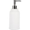 Clayre & Eef 65874 Dispenser per sapone in poliresina bianca Ø 8x21 cm 350 ml