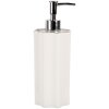 Clayre & Eef 6CE1982 Dispenser per sapone in ceramica bianca Ø 8x22 cm 475 ml