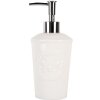Clayre & Eef 6CE1985 Dispenser per sapone in ceramica bianca Ø 8x19 cm 325 ml