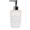 Clayre & Eef 6CE1993 Dispenser per sapone in ceramica bianca Ø 8x17 cm 325 ml