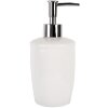 Clayre & Eef 6CE1993 Dispenser per sapone in ceramica bianca Ø 8x17 cm 325 ml