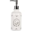 Clayre & Eef 6CE2005 Dispenser per sapone in ceramica bianca Ø 9x20 cm 350 ml stile country