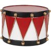 Clayre & Eef 6Y5631 Decorazione Tamburo Rosso Bianco 27x27x17 cm