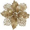 Clayre & Eef 65778GO Decorazione natalizia Fiore color oro Ø 22x5 cm