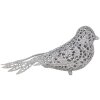 Clayre & Eef 65780 Decorazione Uccello color argento 16x6x6 cm