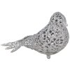 Clayre & Eef 65780 Decorazione Uccello color argento 16x6x6 cm