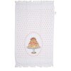 Clayre & Eef CT030 Asciugamano ospite bianco rosa stile country 40x66 cm Cotone