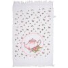 Clayre & Eef CT031 Asciugamano per ospiti in cotone bianco rosa 40x66 cm