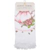 Clayre & Eef CT031 Asciugamano per ospiti in cotone bianco rosa 40x66 cm