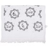 Clayre & Eef CTLGC-2 Asciugamano per ospiti in cotone bianco nero 40x66 cm