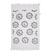 Clayre & Eef CTLGC-2 Asciugamano per ospiti in cotone bianco nero 40x66 cm