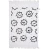 Clayre & Eef CTLGD-1 Asciugamano ospite in stile country Bianco Nero 40x66 cm