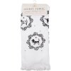 Clayre & Eef CTLGD-1 Asciugamano ospite in stile country Bianco Nero 40x66 cm