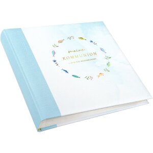 Album fotografico Goldbuch comunione pesce cielo 25x25 cm 58 pagine glassine