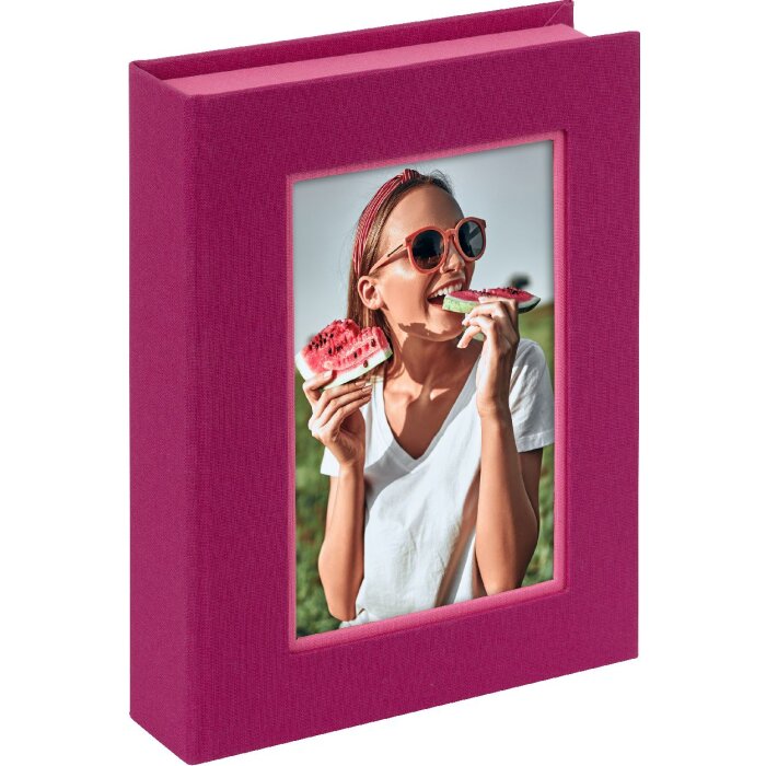Scatola Goldbuch Bella Vista rosa fucsia con finestra per foto 19x14x3,8 cm