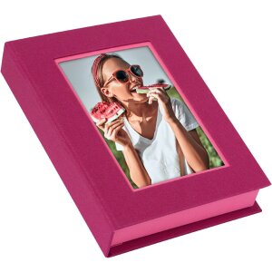 Scatola Goldbuch Bella Vista rosa fucsia con finestra per foto 19x14x3,8 cm