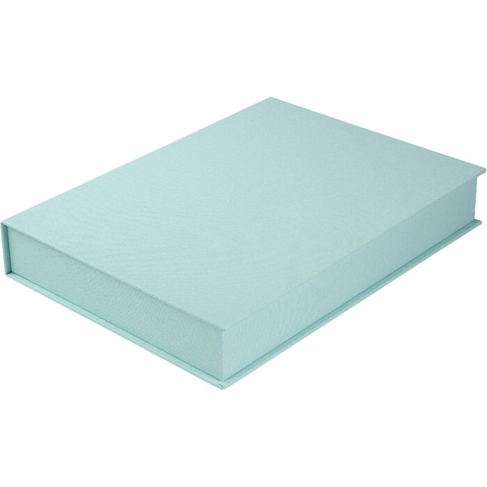 Scatola Goldbuch Bella Vista aqua 32x24 cm lino chiusura magnetica