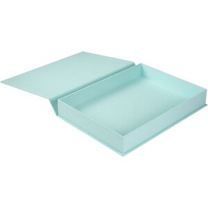Scatola Goldbuch Bella Vista aqua 32x24 cm lino chiusura magnetica