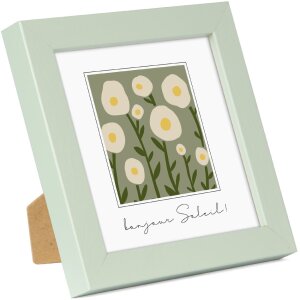 Goldbuch cornice in legno Aura 10x10 cm Menta piperita supporto in MDF vetro trasparente