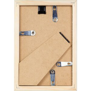 Goldbuch Cornice in legno Aura 10x15 cm Beige in vero legno Pannello posteriore in MDF con vetro trasparente