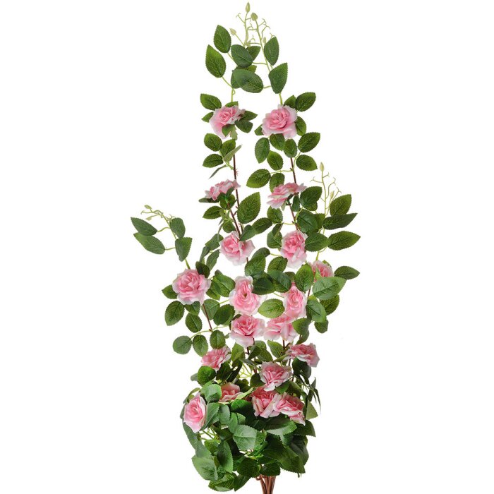 Clayre & Eef 6PL0346P Decorazione Ramo Fiori Rosa Verde 25x15x87 cm
