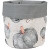 Clayre & Eef CSP50 Cestino per pane motivo zucca grigio Ø 15x16 cm