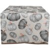 Clayre & Eef CSP64 Runner da tavola Grigio Zucca Beige 50x140 cm