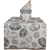 Clayre & Eef CSP64 Runner da tavola Grigio Zucca Beige 50x140 cm