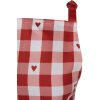 Clayre & Eef LVT41 Grembiule rosso bianco con motivo a cuore 70x85 cm