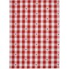Clayre & Eef LVT42-2 Asciugamano da cucina rosso bianco a scacchi con cuori 50x70 cm