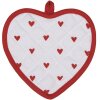 Clayre & Eef LVT45 Portapentole con motivo a cuore rosso bianco 20x20 cm