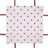 Clayre & Eef LVT47 Cestino per pane cuori 35x35x8 cm Rosso Bianco