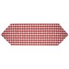 Clayre & Eef LVT65 Runner da tavola con motivo a cuore rosso bianco 50x160 cm