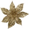 Clayre & Eef 65782 Decorazione natalizia Fiore color oro Ø 15x2 cm