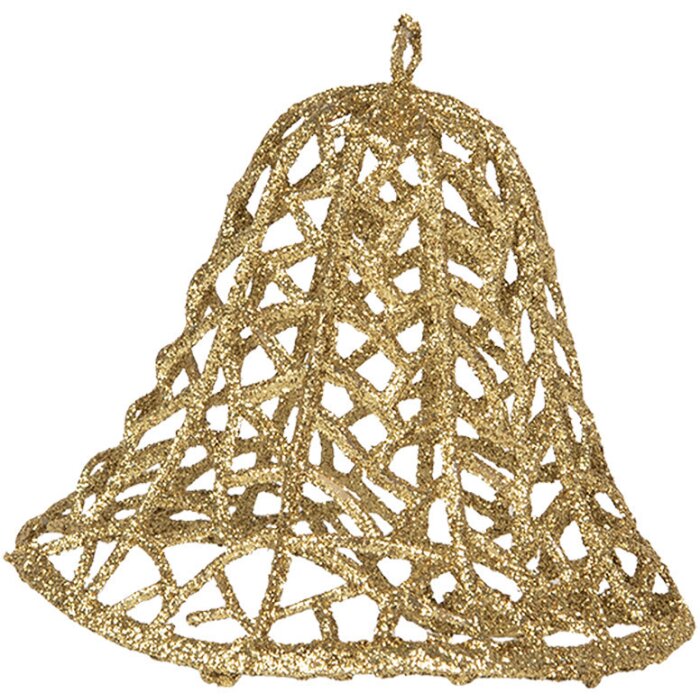 Clayre & Eef 65791 Decorazione Appendino Campana color oro Ø 11x11 cm