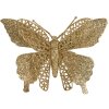 Clayre & Eef 65795 Decorazione Farfalla color oro 17x2x12 cm