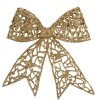 Clayre & Eef 65811 Decorazione fiocco di Natale color oro 18x2x16 cm