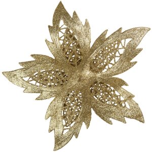 Clayre & Eef 65813 Decorazione natalizia Fiore Oro...