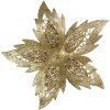 Clayre & Eef 65813 Decorazione natalizia Fiore Oro Ø 23x5 cm