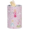 Clayre & Eef 6BL0159 Salvadanaio Princess rosa Ø10x15 cm