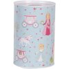 Clayre & Eef 6BL0160 Salvadanaio blu in stile country Ø 10x15 cm