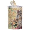 Clayre & Eef 6BL0162 Salvadanaio motivo gatto Ø 10x15 cm